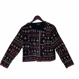 Feathers by Tolani Full Zip Embroidered  M…